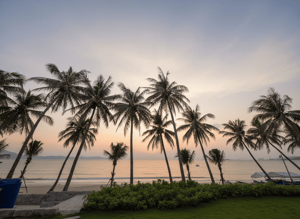 Doc Let Beach captivates with its calm waters, pristine white sand, and the unique experience of kayaking to uninhabited islands